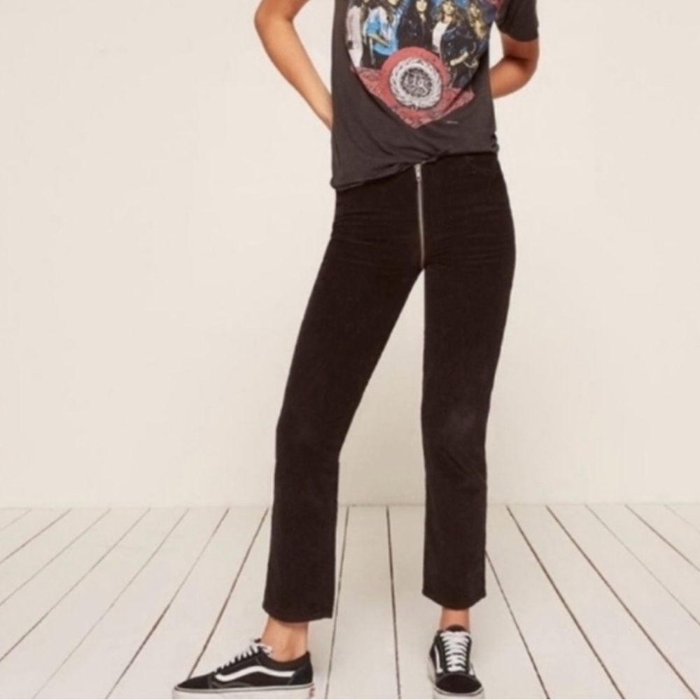 Reformation Black Bruno Corduroy Pants - Size 25